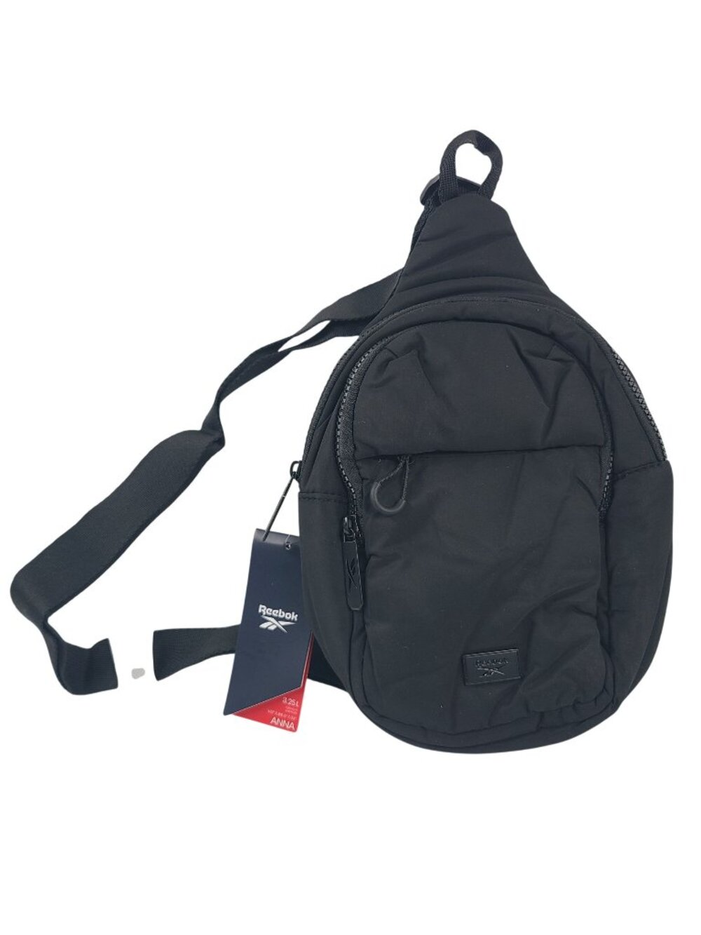 NEW Reebok Anna Black Crossbody Bag Adjustable Strap Internal Pocket 3.25L